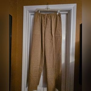 Linen cotton blend pants